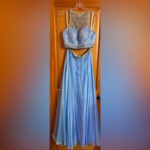 Studio 17 Blue Two-Piece Prom Dress